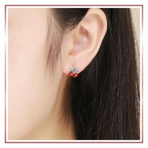 Srebrne kolczyki SŁODKIE WIŚNIE