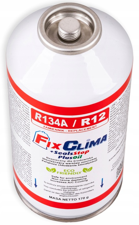 GAZ DO NABIJANIA KLIMATYZACJI AUT R134A CZYNNIK CHŁODNICZY USZCZELNIACZ 3W1