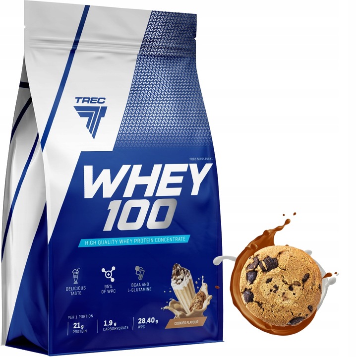 PYSZNE BIAŁKO WPC Trec Whey 100 700g PROTEINY NA MASĘ MIĘŚNIE DO TRENINGU