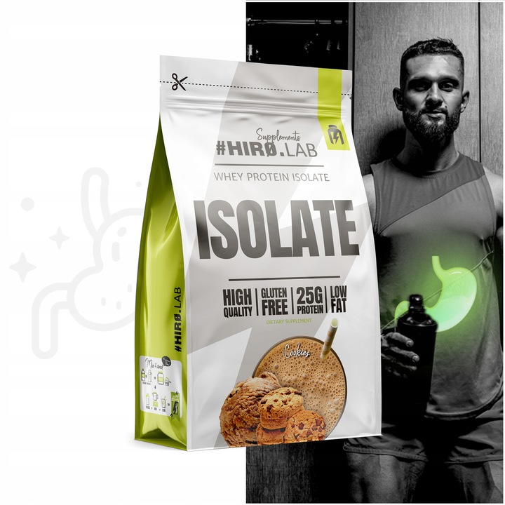 Izolat Białka BIAŁKO 700 g wpi Whey Protein Isolate Ciastko ISO HIRO