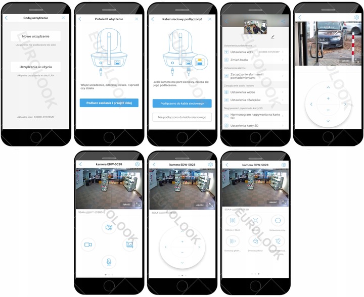Kamera WiFi IP SMART Zewnętrzna Obrotowa 5MPx 5MP Czarna Metalowa Obudowa