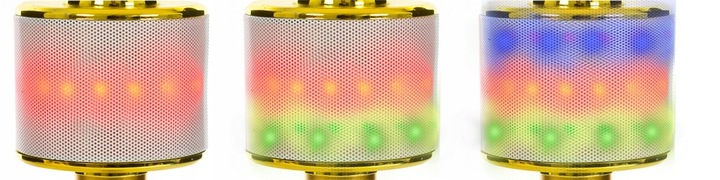 MIKROFON KARAOKE GŁOŚNY Z LAMPKAMI LED DMX ECHO