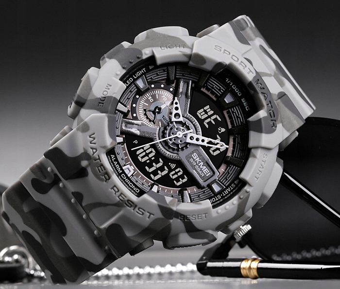 Zegarek męski elektroniczny militarny taktyczny wiele funkcji