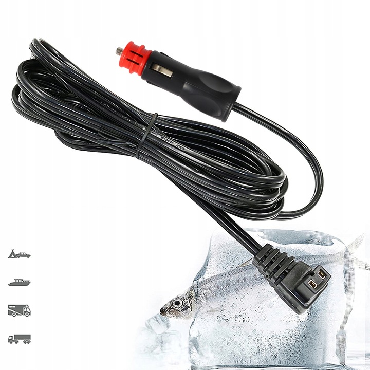 12V 24V KABEL PRZEWÓD DO LODÓWKI TURYSTYCZNEJ 2 METRY MIEDŹ MOCNY SOLIDNY