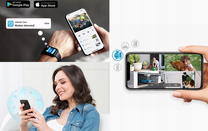 Kamera Solarna Zewnętrzna Obrotowa IP WiFi UHD 5MPx 1944P 4x Zoom 32GB