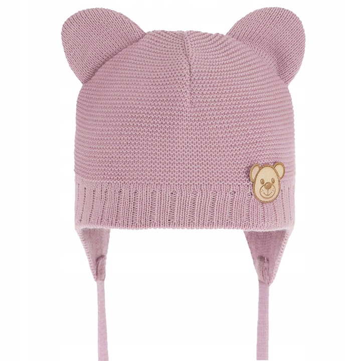 Czapka CZAPECZKA NIEMOWLĘCA dla noworodka wiązana WIOSNA JESIEŃ 36-38cm