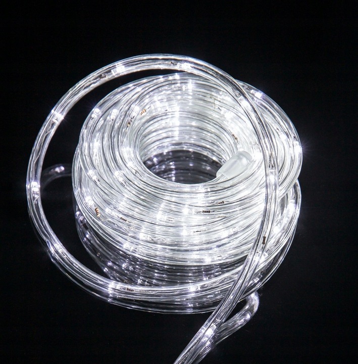 WĄŻ ŚWIETLNY 480 LED LAMPKI CHOINKOWE GIRLANDA 20 M BIAŁY ZIMNY zew / wew