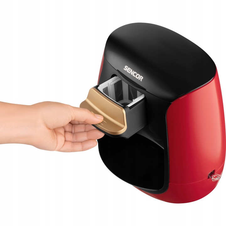 Ekspres przelewowy na dwie kawy 500W 0,3L czarny/czerwony Sencor SCE 2101RD