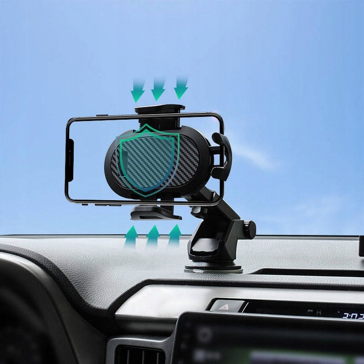 UCHWYT WIESZAK NA TELEFON SZYBĘ DESKĘ DO SAMOCHODU