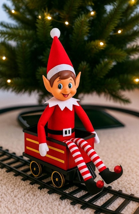 ELF ŚWIĄTECZNY ADWENTOWY FIGURKA ELFA SKRZAT ŚWIĘTA PSOTNIK Z DRUTAMI 40 CM