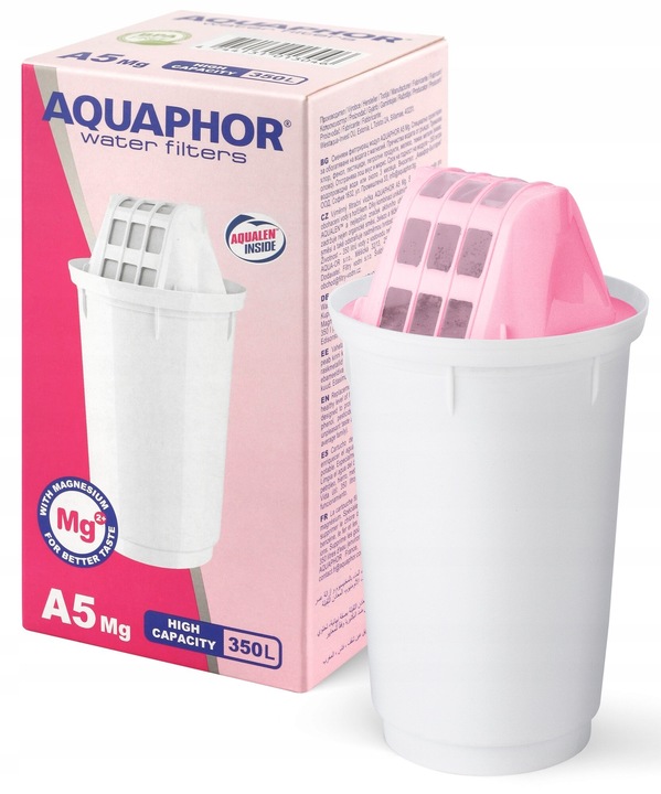 Wkład filtrujący wzbogacający wodę w magnez Aquaphor A5 Mg 6 sztuk.