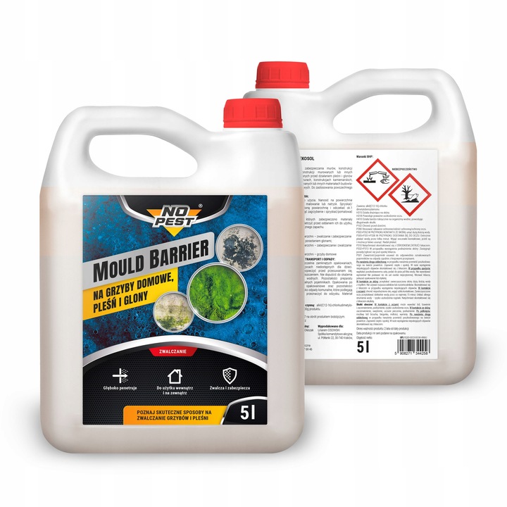 PREPARAT ŚRODEK DO ZWALCZANIA GRZYBA DOMOWEGO PLEŚNI I GLONÓW NO PEST 5L