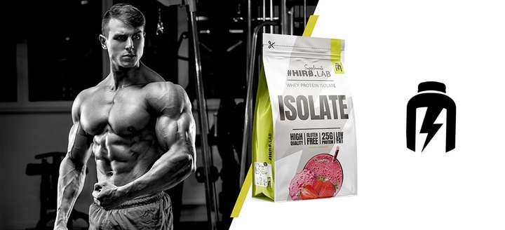 Izolat Białka BIAŁKO 700 g WPI ISO Whey Protein Isolate Truskawka HIRO