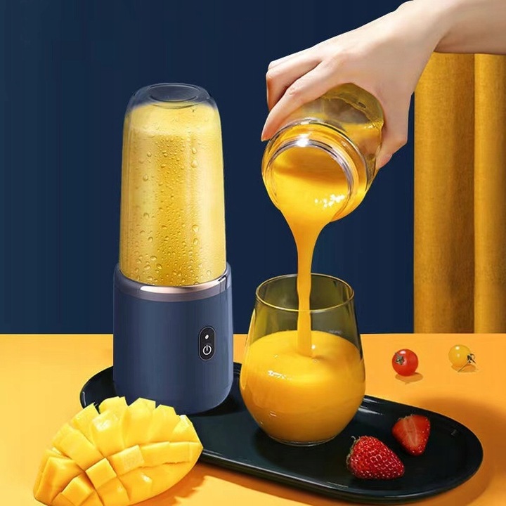 BLENDER KIELICHOWY PRZENOŚNY BEZPRZEWODOWY KEMPING 400ML 2 KUBKI
