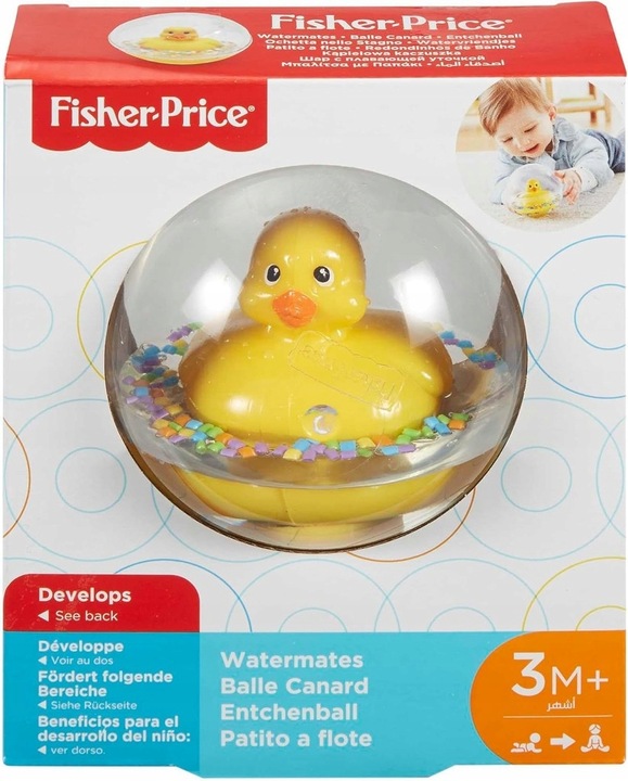 Fisher Price Kaczuszka Bańka do Kąpieli i Raczkowania dla Maluszka 3m+
