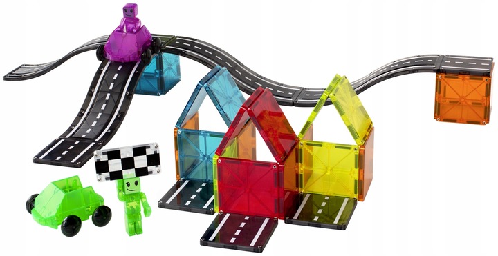 MAGNA-TILES KLOCKI MAGNETYCZNE DOWNHILL DUO TOR WYŚCIGOWY 40 EL.