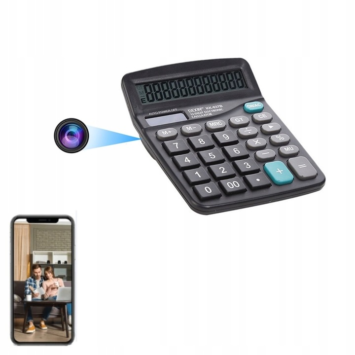 KALKULATOR MINI KAMERA SZPIEGOWSKA FULL HD WIFI