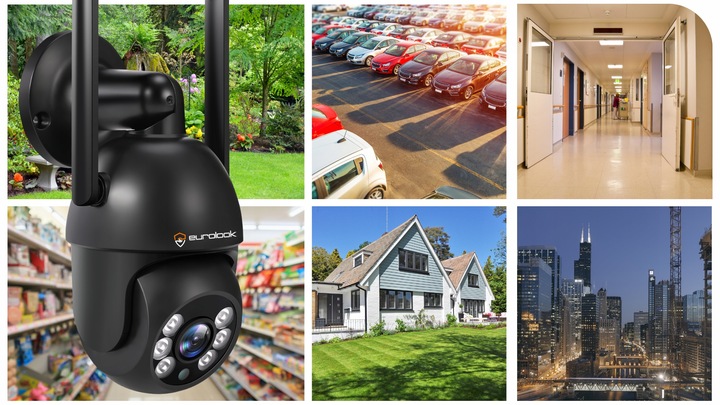 Kamera IP WiFi SMART Zewnętrzna Obrotowa ALARM 8MPX Detekcja Ruchu 4X ZOOM