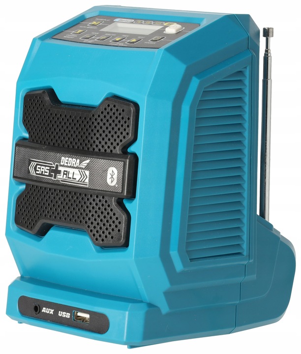 RADIO bluetooth przenośne Głośnik DEDRA SAS+ALL aku 2Ah AUX USB Powerbank