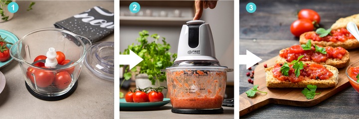 Rozdrabniacz do warzyw 1200ml 4 NOŻE FIRST AUSTRIA