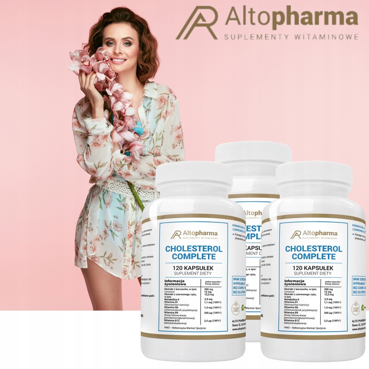 CHOLESTEROL KARCZOCH B1 B6 B9 B12 WEGE 3x120 kap
