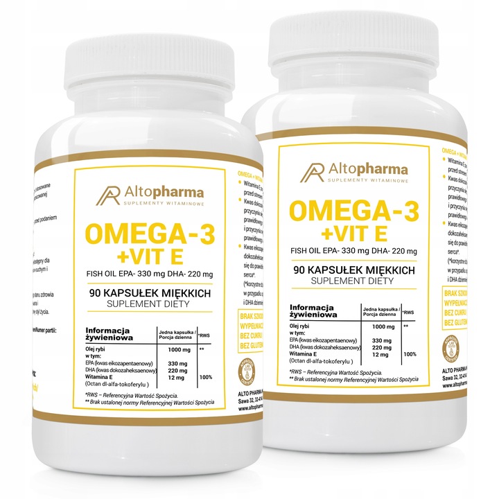 OMEGA 3 FORTE EPA330 DHA220 +WITAMINA E 2x90 kaps