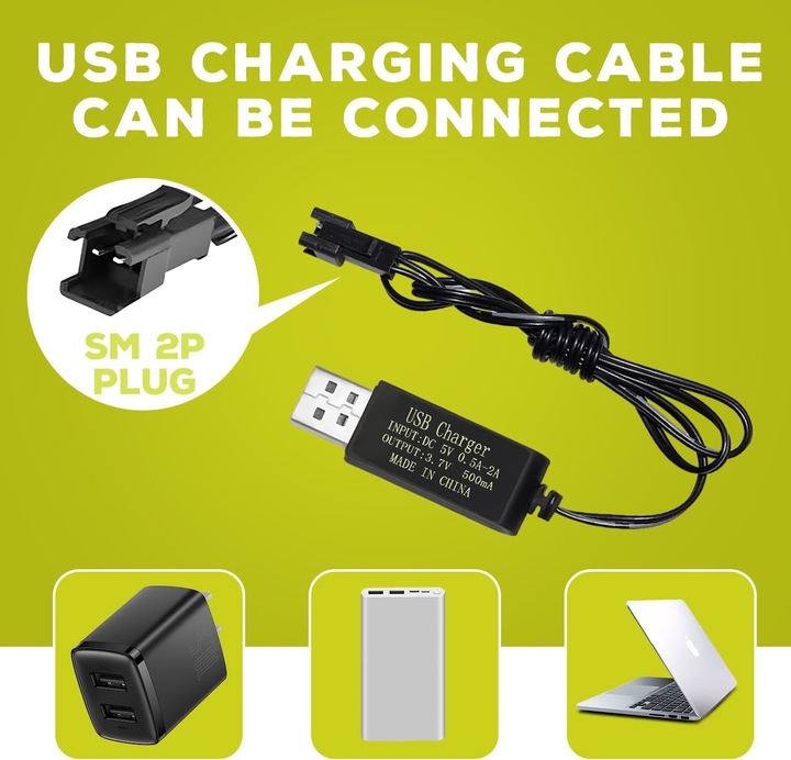 2 sztuki akumulatorów Li-ion 3.7 V 1600 mAh z SM-2P do samochodu RC 9962