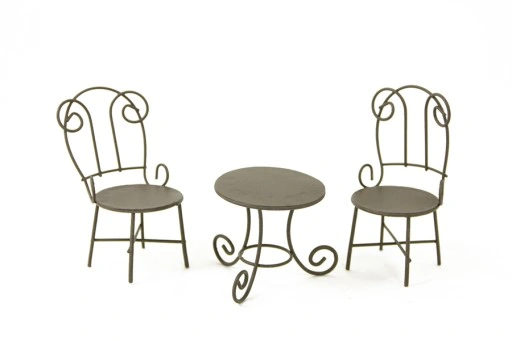 LAS W SŁOIKU- Stół z krzesłami, brązowy- 10cm wys.