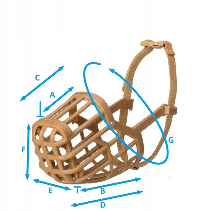 BASKERVILLE CLASSIC 7 KAGANIEC FIZJOLOGICZNY dla Psa z OSŁONĄ M-L 26/7cm