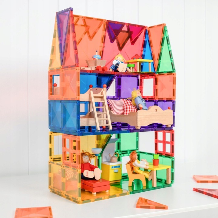 Klocki Magnetyczne konstrukcyjne Starter Pack CONNETIX 60 el. Rainbow start