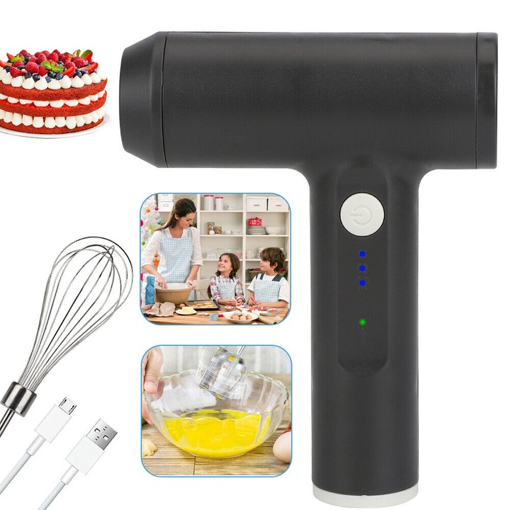 MIKSER ELEKTRYCZNY DO JAJEK BEZPRZEWODOWY 3 BIEGI