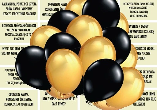 40 x BALONY śmieszne ZADANIA DOROSŁYCH URODZINY