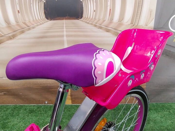 Rower dziecięcy dla dziewczynki FLOWER koło 20 " + wstążki, koszyk, dzwonek