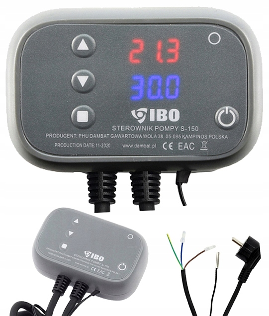 S-150 STEROWNIK DO POMPY OBIEGOWEJ C.O. PIECA REGULATOR IBO WYŁĄCZNIK LED
