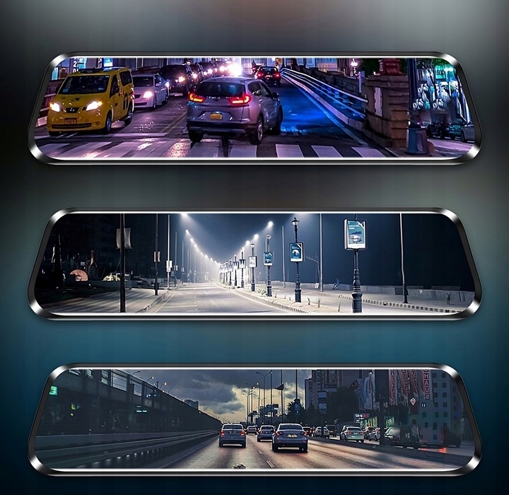 WIDEOREJESTRATOR JAZDY DOTYKOWY KAMERA COFANIA REJESTRATOR PRZÓD TYŁ MenuPL