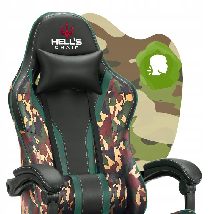 FOTEL GAMINGOWY DLA GRACZA BIUROWY HELL'S