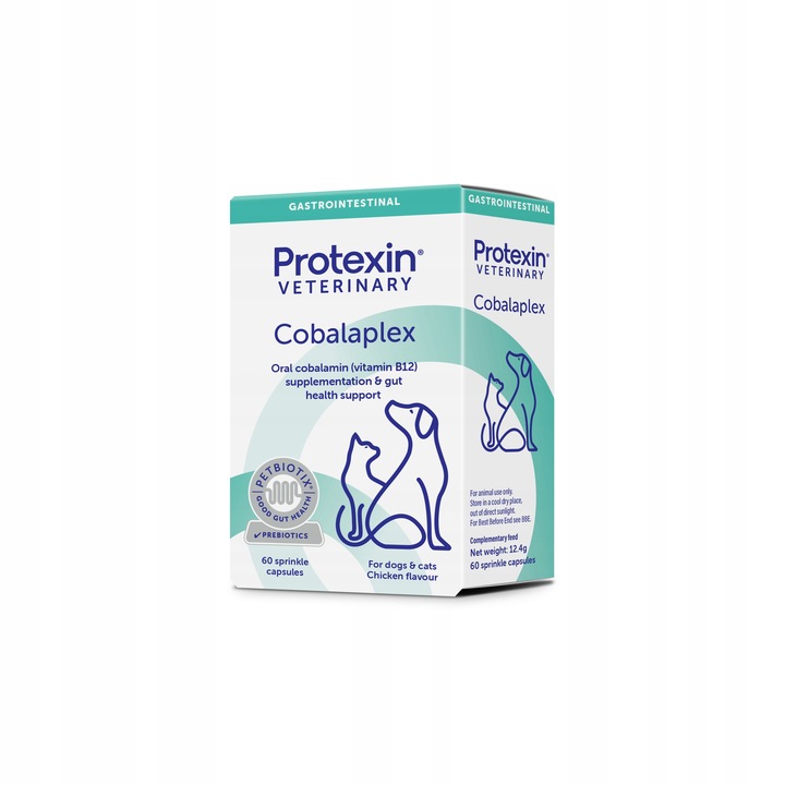 Protexin Cobalaplex 60 kapsułek, Witaminy B9, B12, Prepiotyk