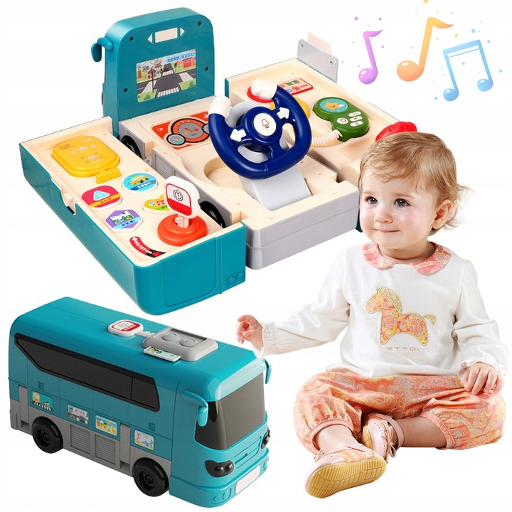 INTERAKTYWNY SAMOCHÓD WBIJAK EDUKACYJNY POJAZD DLA DZIECI Z DŹWIĘKIEM 6M+