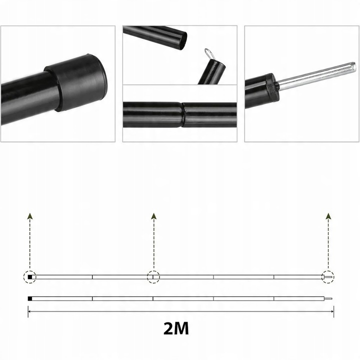 2x MASZT DO TARPÓW SŁUPKI KONSTRUKCJA DO PLANDEK PODPORY STOJAKI TARP 200CM