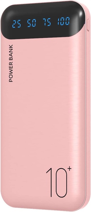 POWERBANK 10000mAh 2,4A 2×USB/USB-C QC PD SZYBKI WYDAJNY POWER BANK LED RÓ