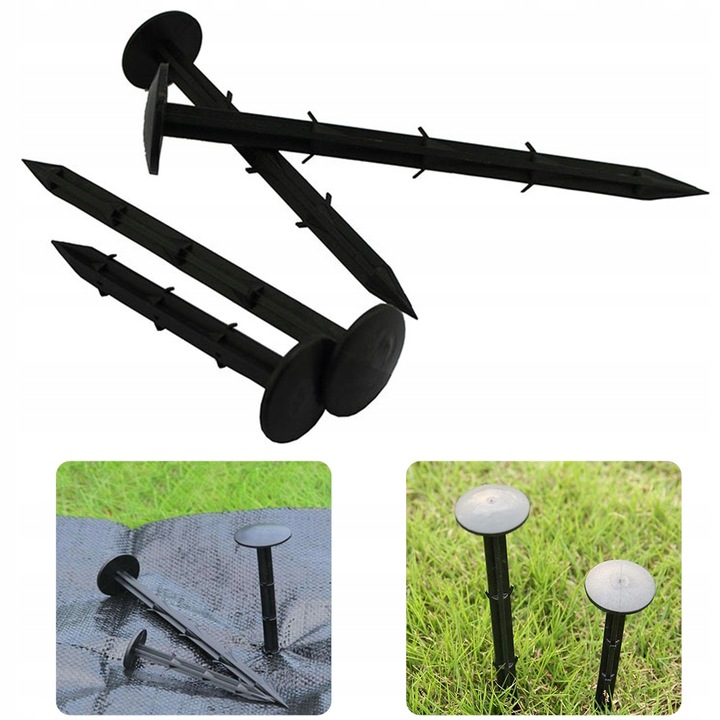 AGROTKANINA 135g 1,6x50m agrowłóknina PREMIUM UV 3% mocna czarna mata+kotwy