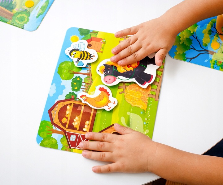 Gra edukacyjna Kto gdzie mieszka? Gra z rzepami dla dzieci Roter Kafer 3+