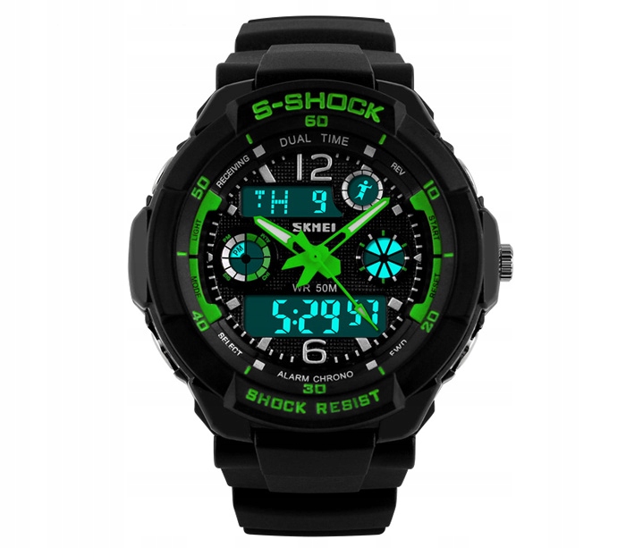 Zegarek dziecięcy SKMEI elektroniczny stoper data alarm podświetlenie
