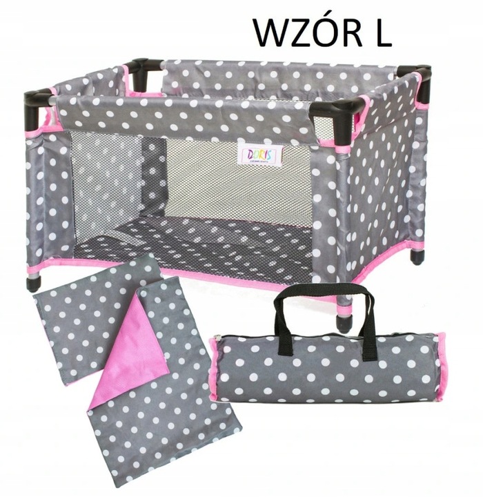 Doris ŁÓŻECZKO DLA LALEK KOJEC + POŚCIEL + TORBA