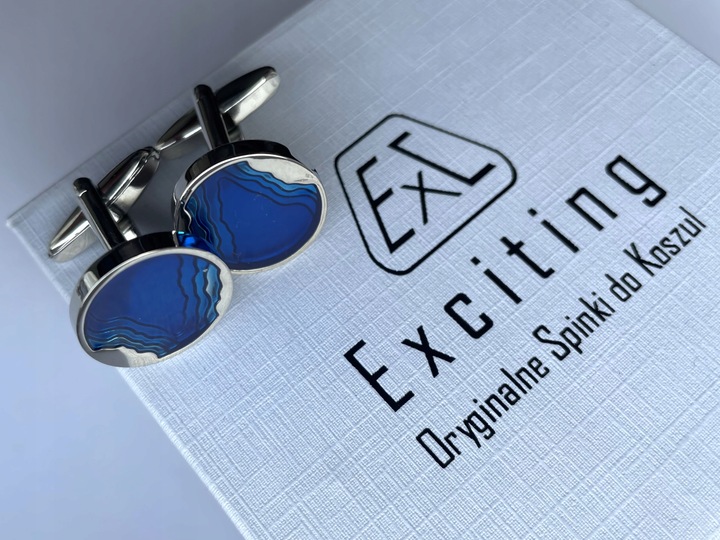 Złote spinki do mankietów Exciting Kotwica Marine Kapitańskie Żeglarskie