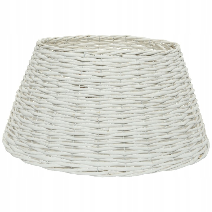 Biała Osłonka Wiklinowa na Stojak Choinkowy pod Choinkę BOHO 70 cm