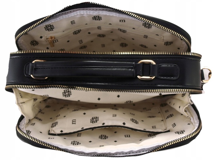 MONNARI Pikowana torebka listonoszka Kuferek Dwie komory Rączka + pasek