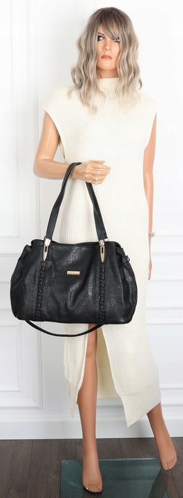 Torebka Damska Shopperkawłoska marka CHARRO Pojemna A4 Modna CH7719 Czarna