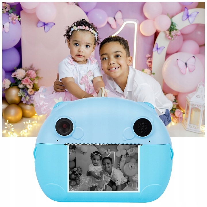 DRUKUŚ APARAT NATYCHMIASTOWY DLA DZIECI FULL HD MINI DRUKARKA + 2SZT ROLEK