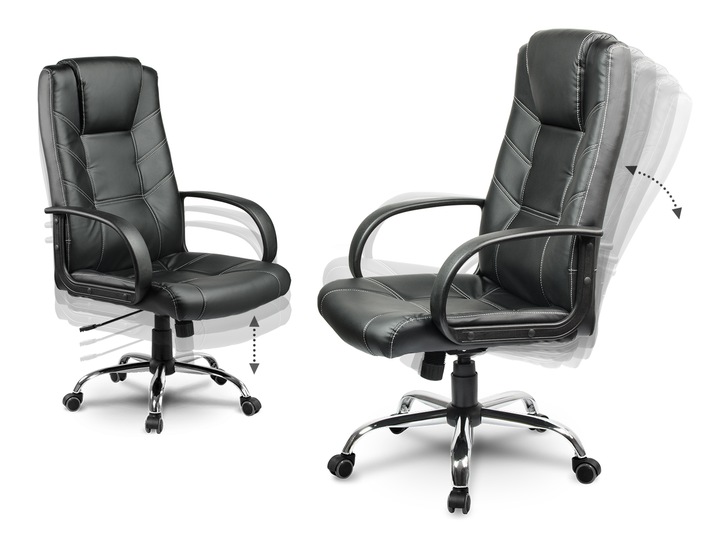 FOTEL BIUROWY OBROTOWY CHROM KRZESŁO SOFOTEL